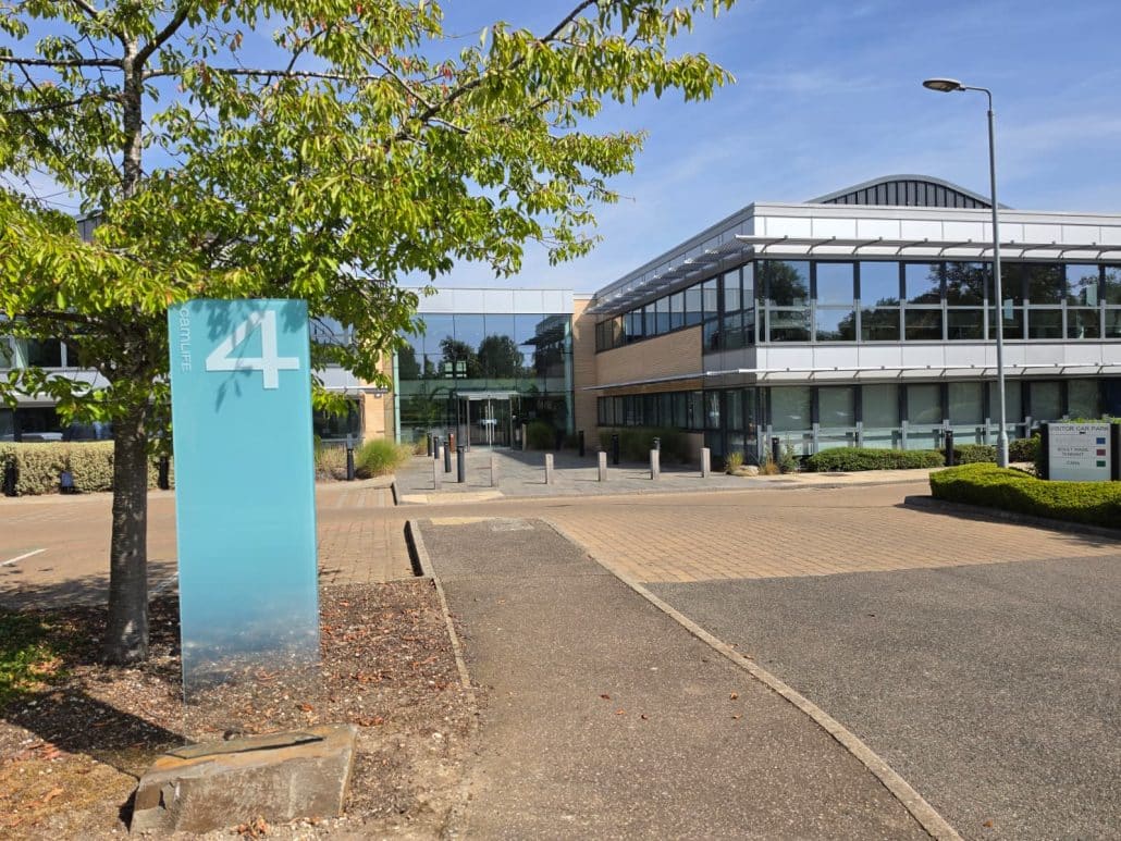 Our main office, CamLife 4, at Capital Park, Fulbourn