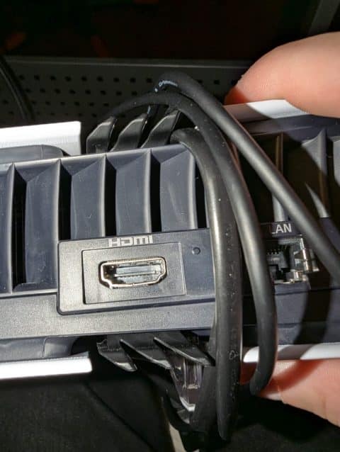 PS5 Pro HDMI port with bent and damaged pins on the console