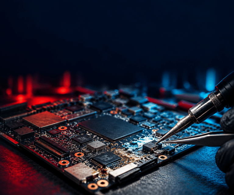 Motherboard liquid damage repair in Dagenham