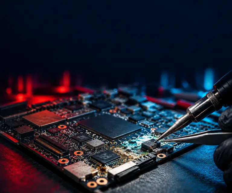 Motherboard liquid damage repair in Cambridge