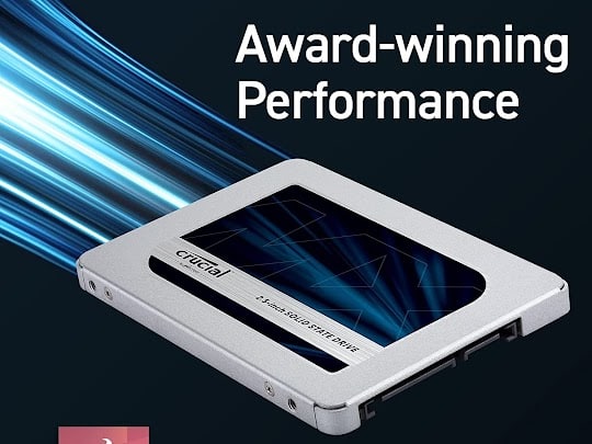 Crucial 2.5-inch SSD upgrade Crucial 2.5-inch SSD used for laptop and desktop upgrades