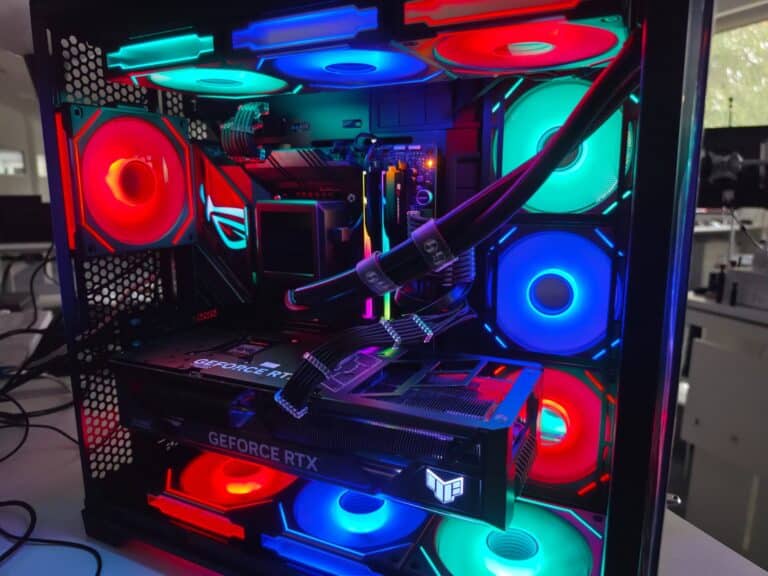 Lian Li O11 Vision custom PC build with clean cable management and RGB lighting - i9-14900K and RTX 4080 Super